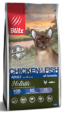 BLITZ Holistic LG Adult Cat (Курица, рыба)